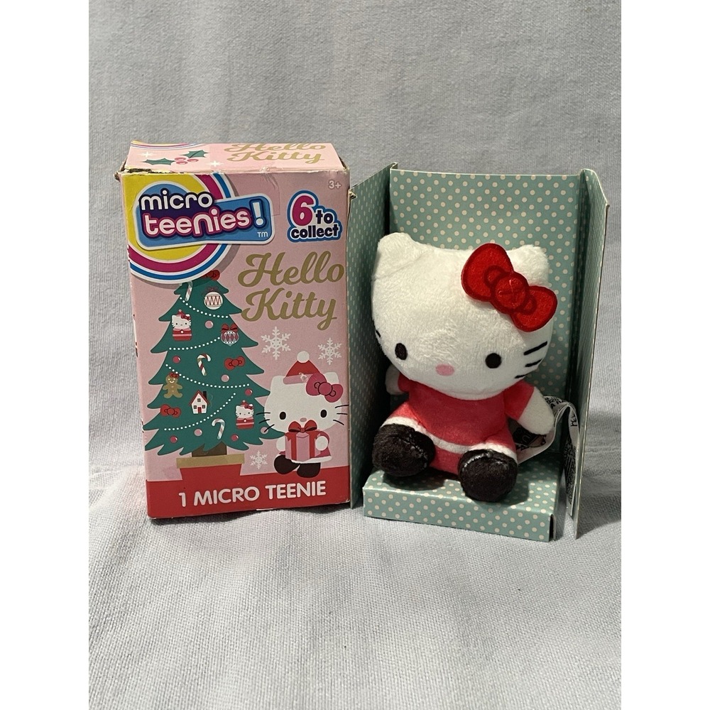 NEW Hello Kitty Micro Teenies! Christmas Micro 3" Plush Toy‎ - Hello Kitty